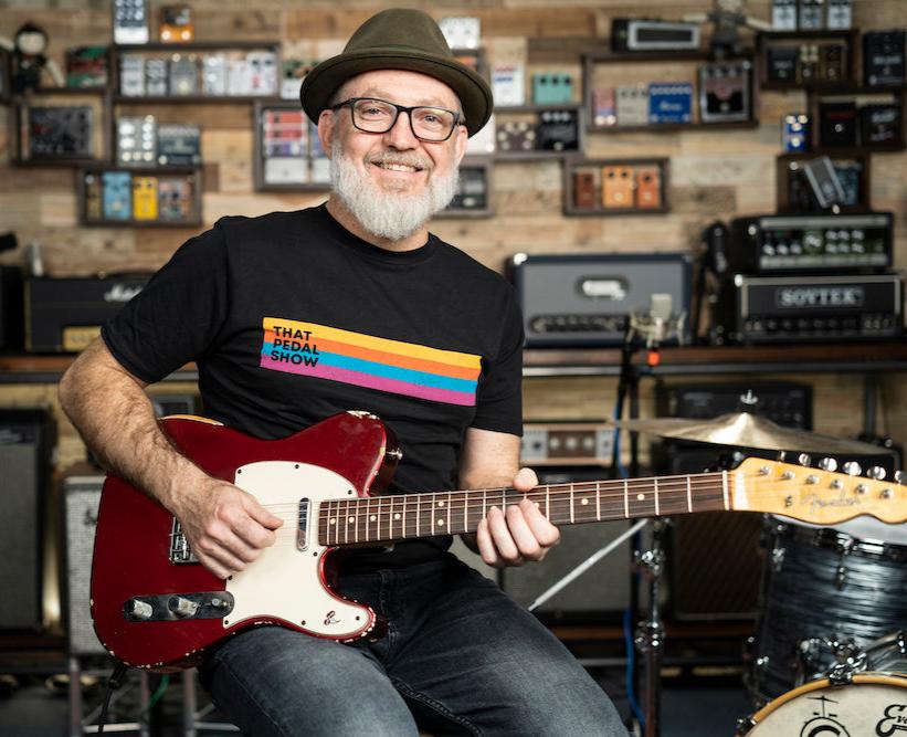 That Pedal Show's Dan with his Red Telecaster