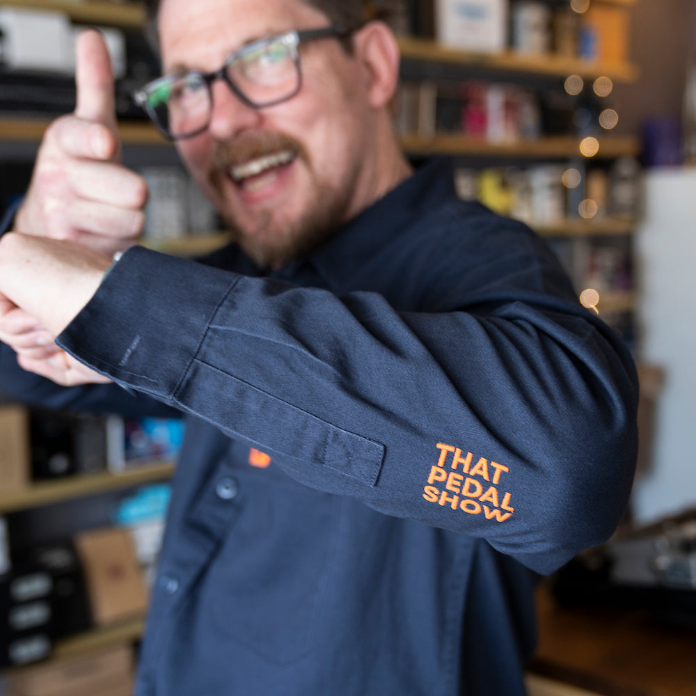 That Pedal Show Heritage Cotton Overshirt in Navy Blue