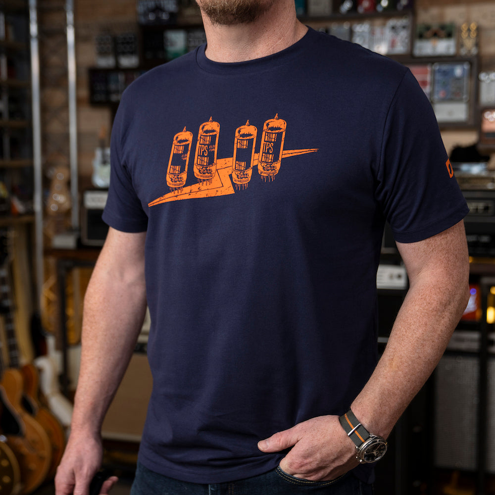 Tubeflash T-shirt - French Navy/Orange