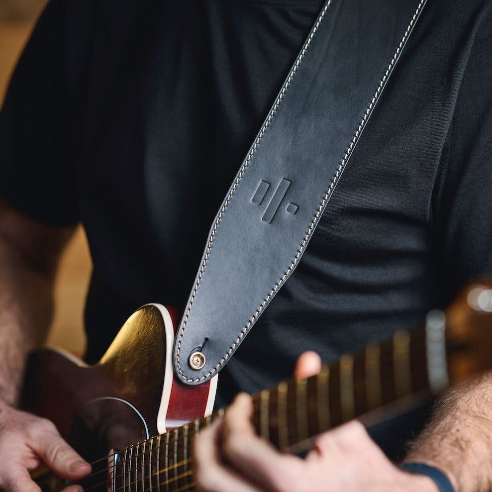 Effected Leather Guitar Strap 3"