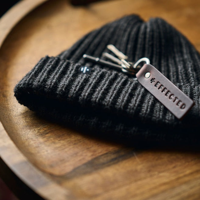 Effected Charcoal Wool Bobcap Beanie